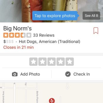 Big Norm's - Time online shows 9p... - Hot Dogs Near Me - Gurnee, Illinois