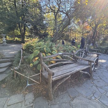 Shakespeare Garden - One of a couple sitting areas in the garden. - Parks Near Me - New York, New York
