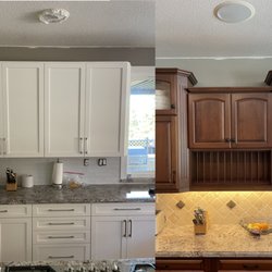 Cabinet Masters - Kitchen Reface with Shaker Style Doors  and drawers with Blum Euro Style Heavy Duty Hidden Hinges and Drawer Slides