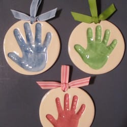 Cutie Pies Clay Print Keepsakes - Cutie Pies Keepsakes Handprint Ornament: $25