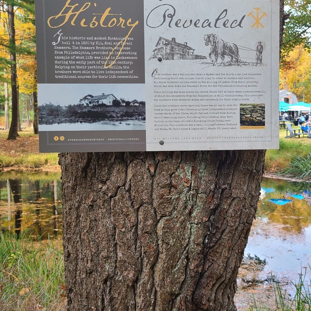 Three Hammers Winery - History of the grounds - Wineries Near Me - Hawley, Pennsylvania Three Hammers Winery - History of the grounds - Wineries Near Me - Hawley, Pennsylvania