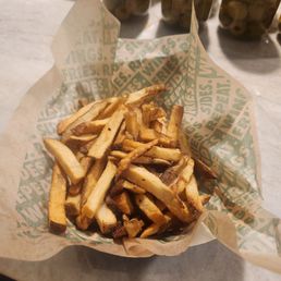 Large fries??? That's a joke. If this is the idea of a large fry...do better. I'm disappointed and will reconsider future purchases. Large fries??? That's a joke. If this is the idea of a large fry...do better. I'm disappointed and will reconsider future purchases.