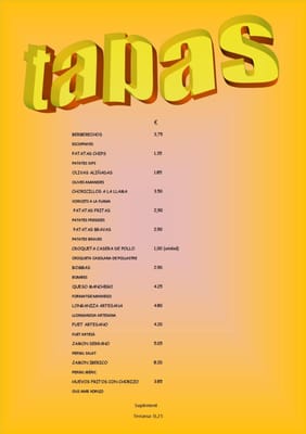 Menu photo 3 Pic - Zas Barcelona, B