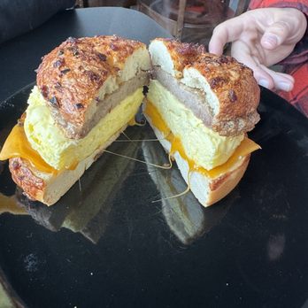 Impresso Espresso - Bagel sandwich with the fluffiest egg - Coffee & Tea Near Me - SeaTac, Washington
