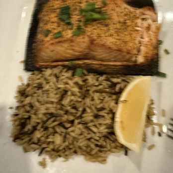Rib & Chop House - Sorry it's blurry...salmon with wild rice - Steakhouses Near Me - Saint George, Utah Rib & Chop House - Sorry it's blurry...salmon with wild rice - Steakhouses Near Me - Saint George, Utah