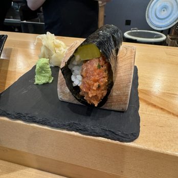 Sugo Hand Roll Bar - Classic Sugo Spicy Tuna Temaki - Sushi Bars Near Me - Seattle, Washington Sugo Hand Roll Bar - Classic Sugo Spicy Tuna Temaki - Sushi Bars Near Me - Seattle, Washington