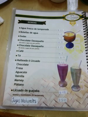 Menu photo 1 La Oaxaqueña Tijuana, BCN