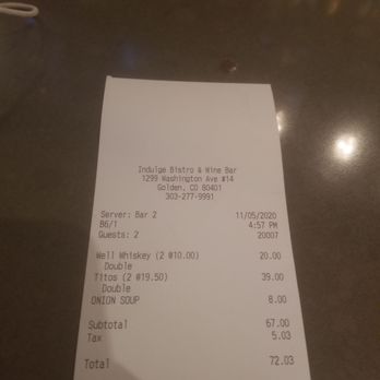 Indulge Bistro & Wine Bar - Titos - New American Near Me - Golden, Colorado