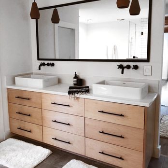 Luna Custom Woodwork - Custom maple vanity with soft close drawers. - Furniture Repair Near Me - Canoga Park, California