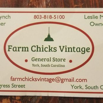 Farm Chicks Vintage - Business Card - Home Decor Near Me - York, South Carolina Farm Chicks Vintage - Business Card - Home Decor Near Me - York, South Carolina