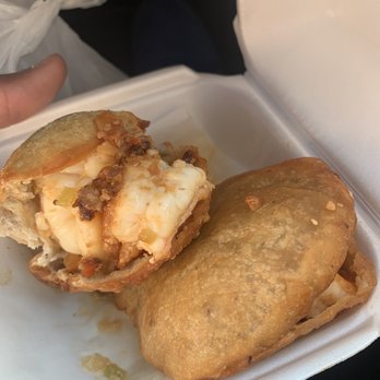 Boricua Spot - Stuffed Fried Coconut bread with shrimp - Puerto Rican Near Me - Tolleson, Arizona Boricua Spot - Stuffed Fried Coconut bread with shrimp - Puerto Rican Near Me - Tolleson, Arizona