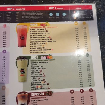 Kung Fu Tea Lancaster - Drink menu - Bubble Tea Near Me - Lancaster, Pennsylvania