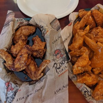 Roosters - Forgot that sauce on the left. Carolina sauce on the right and it was even better than my two sauces - Chicken Wings Near Me - Columbus, Ohio