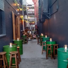 Longtime's outdoor laneway bar with a rickshaw!