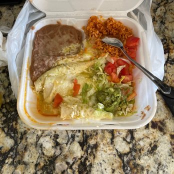 Mr Tequila - Yolonda Enchiladas Yolanda Combo with green sauce.  I inhaled my red sauce enchiladas before I took a picture. - Mexican Near Me - Estero, Florida