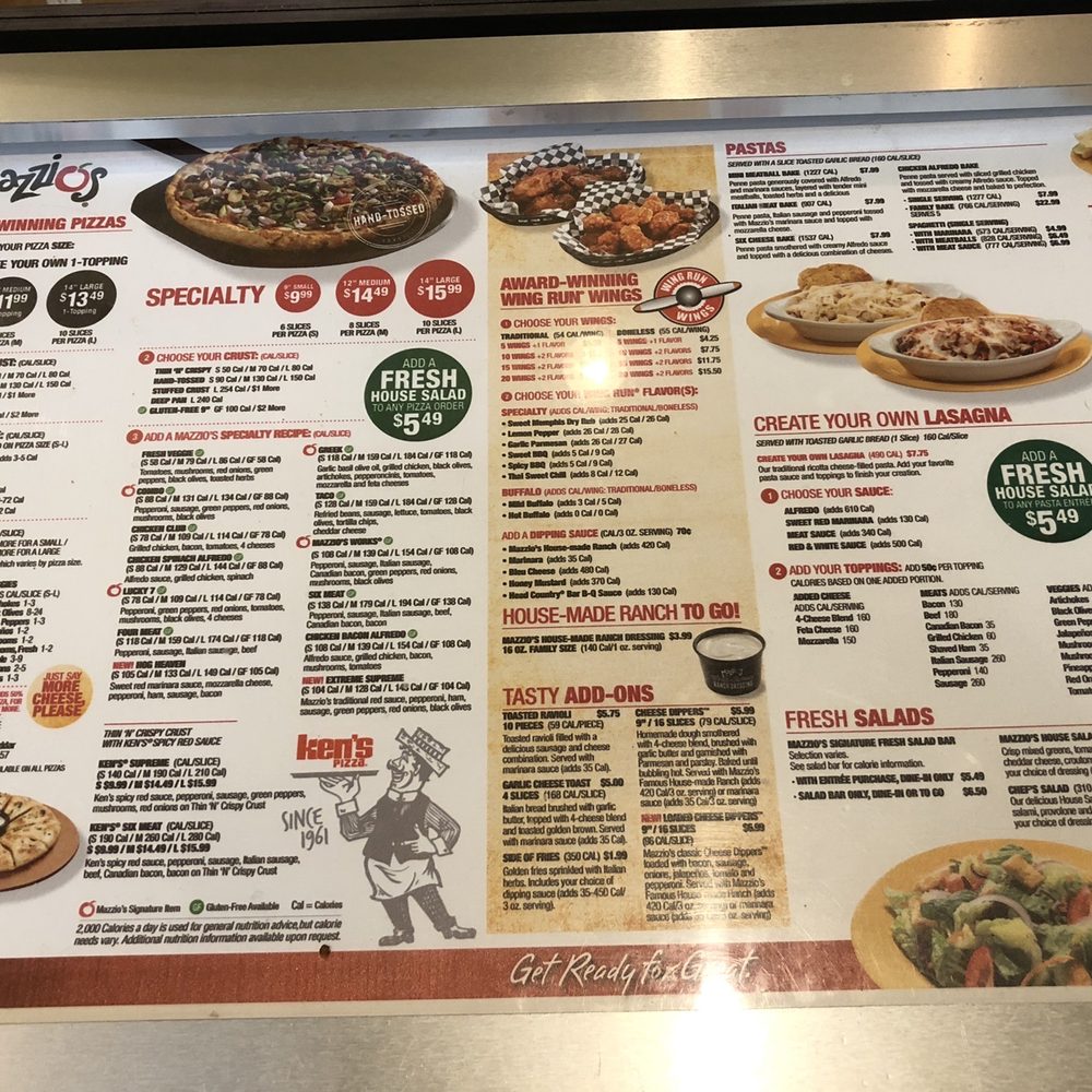 the menu for the restaurant the menu for the restaurant