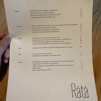Rata - Menu Jan 2023 - New Zealand Near Me - Queenstown, OTA Rata - Menu Jan 2023 - New Zealand Near Me - Queenstown, OTA