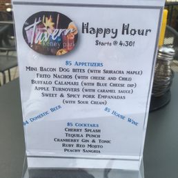 HH menu changes every Monday! But notice how it starts at 4:30? It ends when they close (during the month of October)!