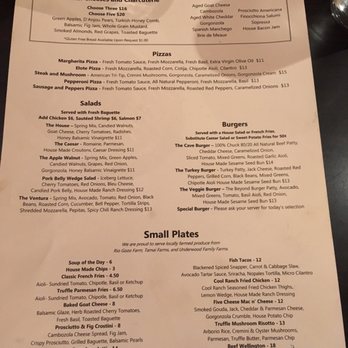 The Cave - Food menu - Wine Bars Near Me - Ventura, California The Cave - Food menu - Wine Bars Near Me - Ventura, California
