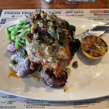 Amsterdam BrewHouse - Lemon chicken Schnitzel #yummy - Breweries Near Me - Toronto, Ontario