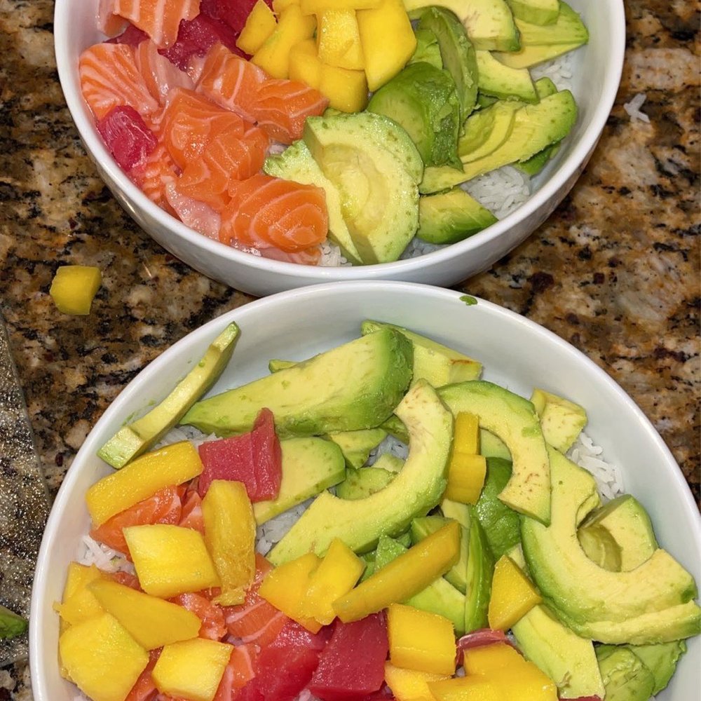 Sushi grade salmon and ahi for homemade poké bowls Sushi grade salmon and ahi for homemade poké bowls