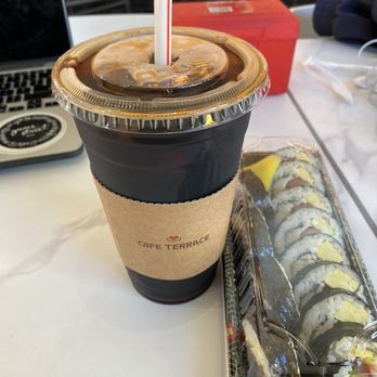 Cafe Terrace - Iced Americano and Kimbap - Cafes Near Me - Bayside, New York