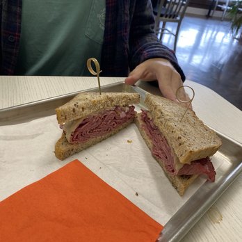 Sunflour Baking Company - This is the "Roast Beast" sandwich on rye bread - Bakeries Near Me - Harrisburg, North Carolina