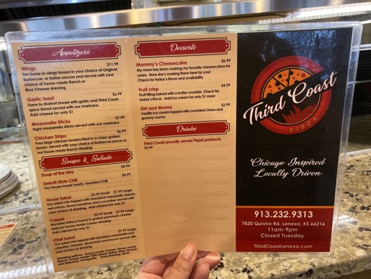 Menu photo 5 Third Coast Pizza Lenexa, KS