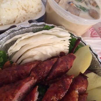 Thai Lily Cafe - Sour Pork Sausage & Tom Kha Gai Soup - Thai Near Me - Houston, Texas Thai Lily Cafe - Sour Pork Sausage & Tom Kha Gai Soup - Thai Near Me - Houston, Texas