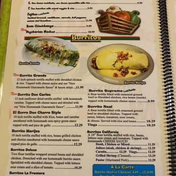 Casa Mexicana - Menu page - Mexican Near Me - Rice Lake, Wisconsin