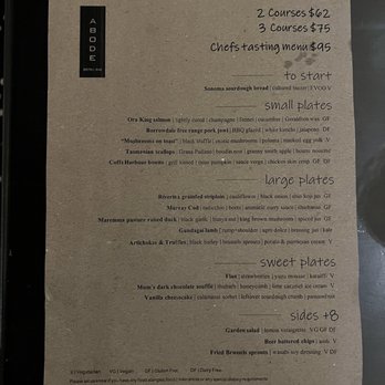 ABODE Bistro - Menu - Bars Near Me - Sydney, NSW ABODE Bistro - Menu - Bars Near Me - Sydney, NSW