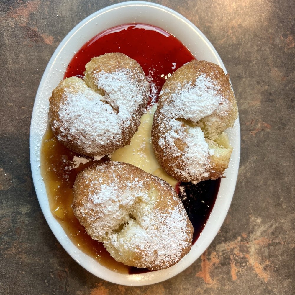 Huckleberry's - Complementary order of Mardi Gras Beignets; complete the information on their website, receive an email and purchase to entrées - Breakfast & Brunch Near Me - Arlington, Texas Huckleberry's - Complementary order of Mardi Gras Beignets; complete the information on their website, receive an email and purchase to entrées - Breakfast & Brunch Near Me - Arlington, Texas