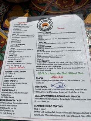 Menu photo 4 El Chorlito Mexican Eatery San Simeon, CA