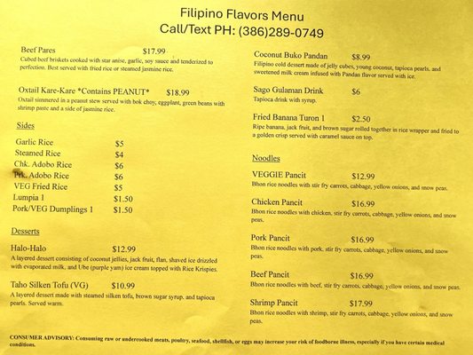Menu photo 2 Filipino Flavors Newberry, FL Menu photo 2 Filipino Flavors Newberry, FL