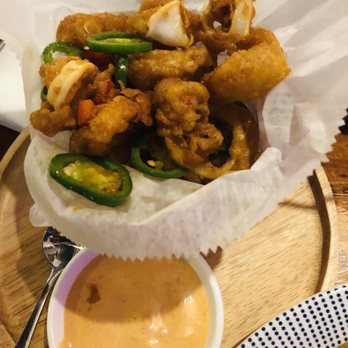 Mae Asian Eatery - S.P. Calamari Plate - Thai Near Me - Cambridge, Massachusetts Mae Asian Eatery - S.P. Calamari Plate - Thai Near Me - Cambridge, Massachusetts