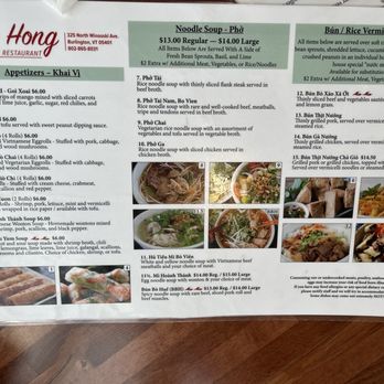 Pho Hong - menu - Vietnamese Near Me - Burlington, Vermont