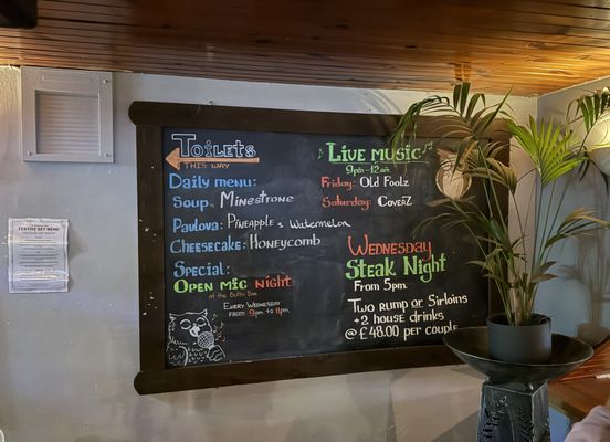 Menu photo 1 The Winking Owl Aviemore, HLD