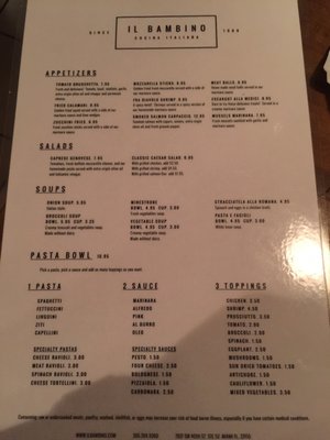 Menu photo 5 IL Bambino Miami, FL