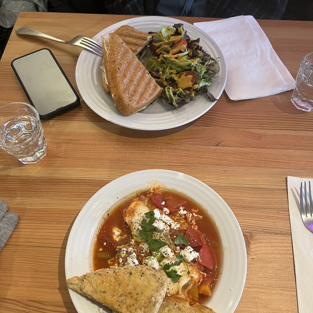 French Press - Chicken brie sandwich and shakshouka - Coffee Roasteries Near Me - Qualicum Beach, British Columbia French Press - Chicken brie sandwich and shakshouka - Coffee Roasteries Near Me - Qualicum Beach, British Columbia