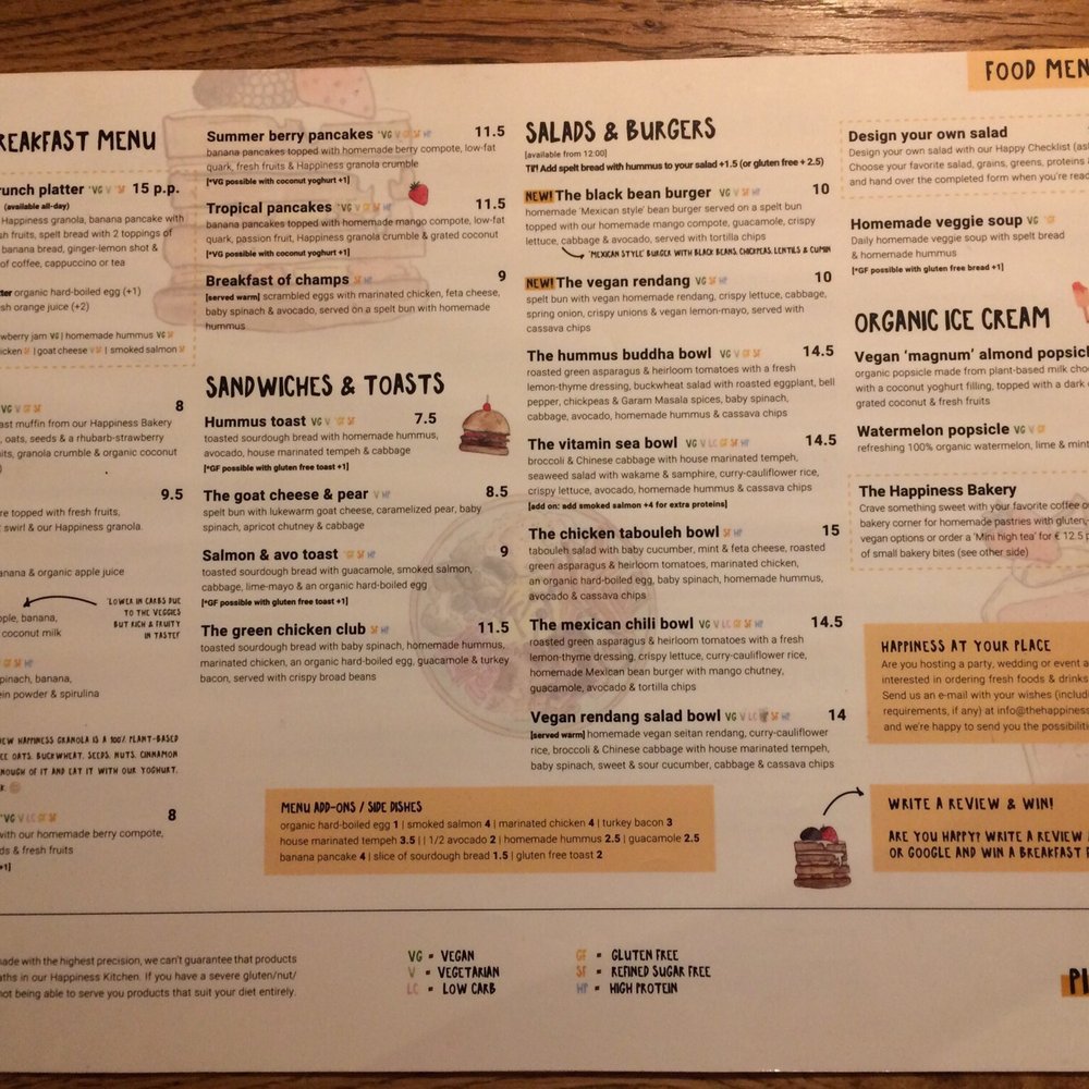 The Happiness Cafe - Menu - Cafes Near Me - Eindhoven, New Brunswick