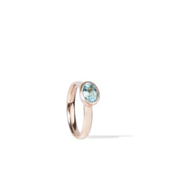 Goldberg Schmuck - Ring, Blue Tourmaline, 18 karat Roségold