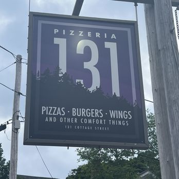 Pizzeria 131 - Sign out front - Pizza Near Me - Bar Harbor, Maine