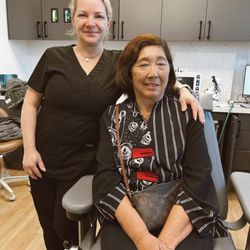 California Oral Surgery & Dental Implant Center - Dr. Arcan with a patient.