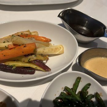 Black+Blue Vancouver - Green beans and roasted root vegetables and yuzu sauce - Steakhouses Near Me - Vancouver, British Columbia Black+Blue Vancouver - Green beans and roasted root vegetables and yuzu sauce - Steakhouses Near Me - Vancouver, British Columbia