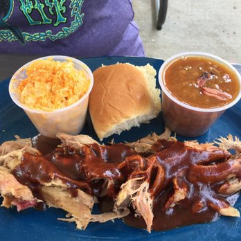 Central BBQ - pork, mac and cheese and beans - Barbeque Near Me - Memphis, Tennessee Central BBQ - pork, mac and cheese and beans - Barbeque Near Me - Memphis, Tennessee