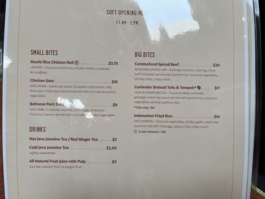 Menu photo 5 NUSA San Francisco, CA