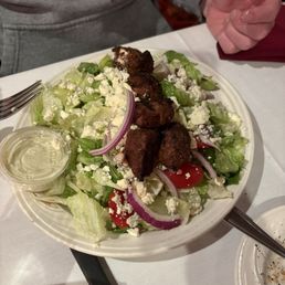 Beef tip salad with blue cheese Beef tip salad with blue cheese