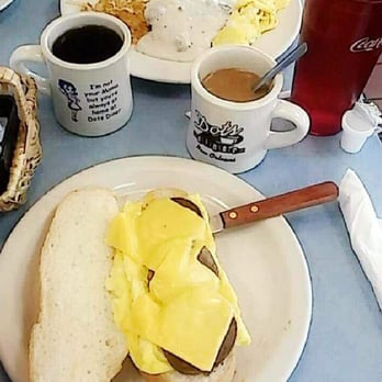 Dots Diner - River Ridge - Scrambeled eggs, sausage patty & cheese in po' boy bead. Biscuits & gravy with scrambled eggs & hasbrowns. - Diners Near Me - River Ridge, Louisiana Dots Diner - River Ridge - Scrambeled eggs, sausage patty & cheese in po' boy bead. Biscuits & gravy with scrambled eggs & hasbrowns. - Diners Near Me - River Ridge, Louisiana
