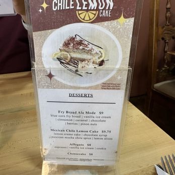 Amigo Cafe - Dessert menu options - Mexican Near Me - Kayenta, Arizona