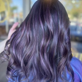 Hair AttiRance - Purple balayage highlights - Hair Salons Near Me - Cerritos, California Hair AttiRance - Purple balayage highlights - Hair Salons Near Me - Cerritos, California